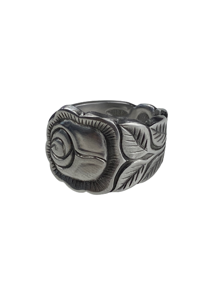 FLAT ROSE RING